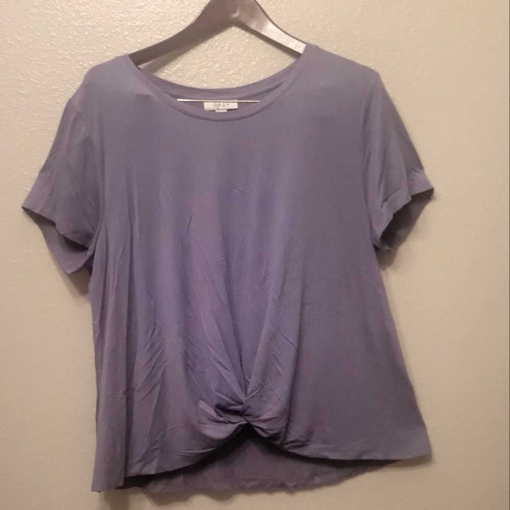 STYLE & CO SHORT SLEEVE KNIT TOP.   XL